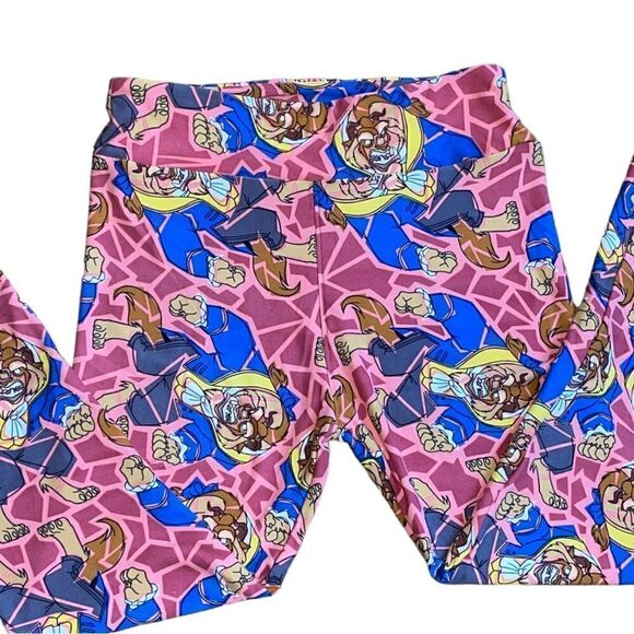 LuLaRoe Women’s One Size Disney Leggings • Beauty & The Beast Leisurewear NWOT - Picture 6 of 15